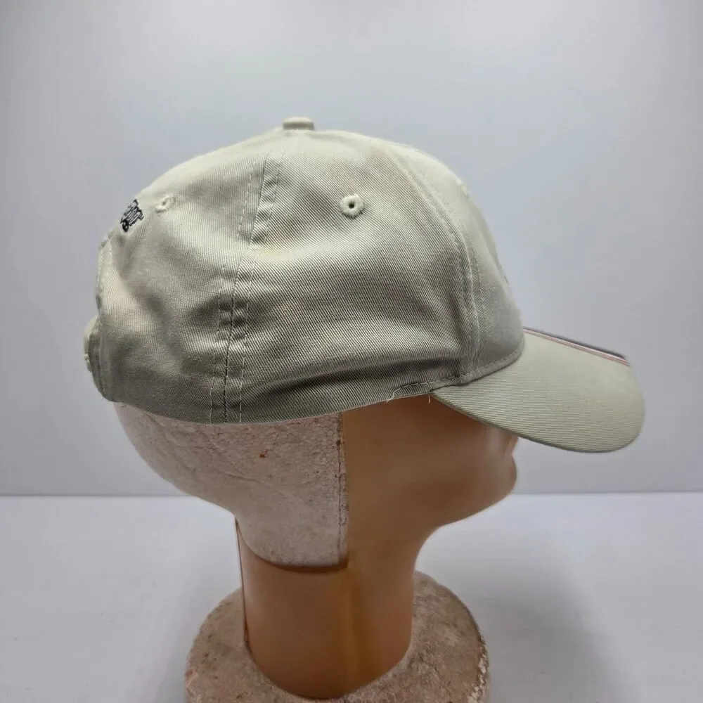 Vintage 1998 Scooby Doo Strapback Hat Cap Tan Racing Stripe Hanna Barbera